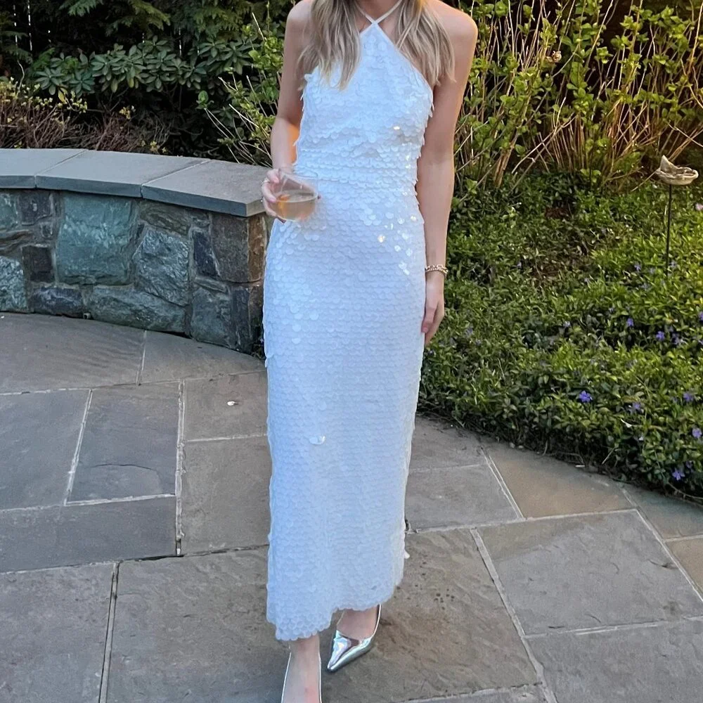 The New Arrivals BlancaTriangle Neck Dress - Picture 4 of 4